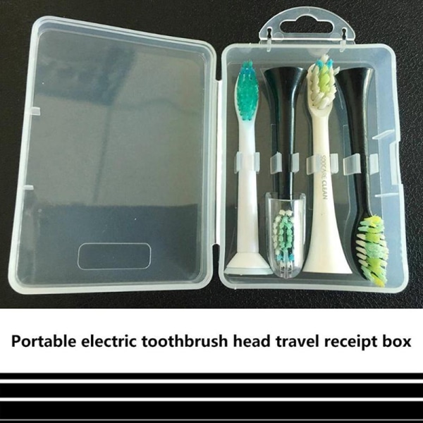 Elektriskt tandborsthuvud Case Transparent bärbar låda