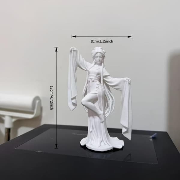 3D-printet vannermedanseskulptur Klassisk danserfigur White