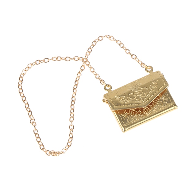 1:12 Dukkehus Miniature Taske Skuldertaske Model Metal Chain Pac