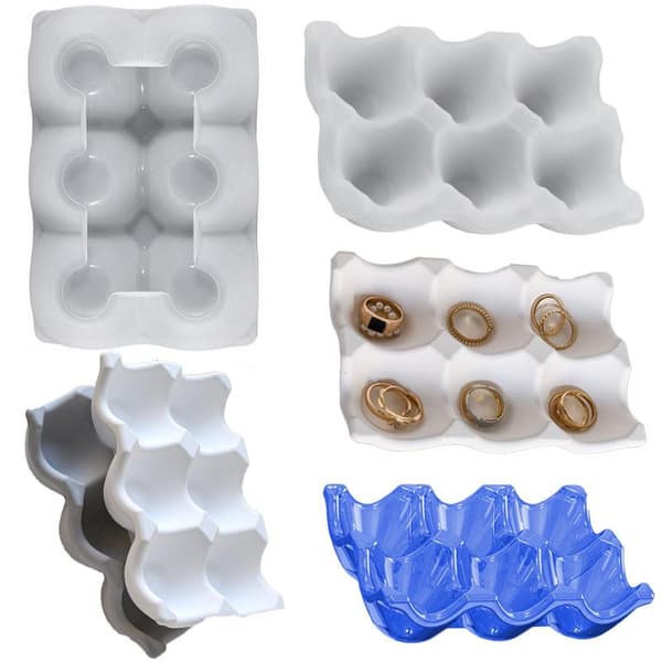 Oppbevaringsstativ Eggkartongbrett Silikon Eggoppbevaringsboks Epoxy Re D