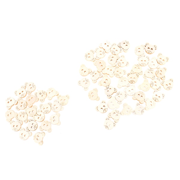 20 st Nalleberlocker 2 Hål Träsömnadsknappar för barn 40pcs