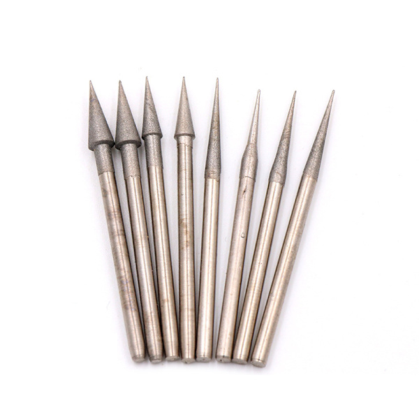 10 kpl 0,6 mm-4 mm timanttipursteen hiontaterä, 2,35 mm varsi 0.6mm
