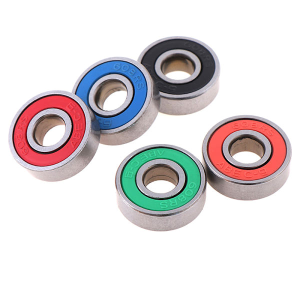 5 st ABEC-9 608RS skateboard skoterhjul rullförseglad boll b Red