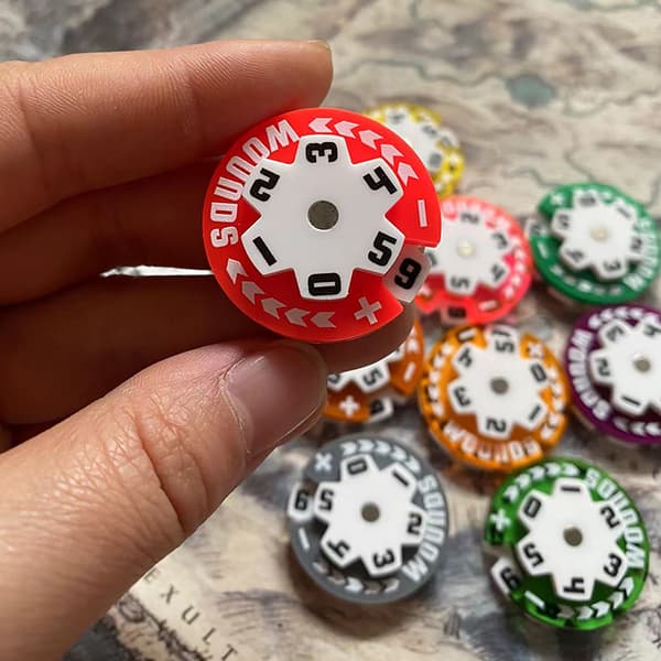 Tæller 32MM Rund Sundhedsskade Sår Tracker Akryl 0-59 Li