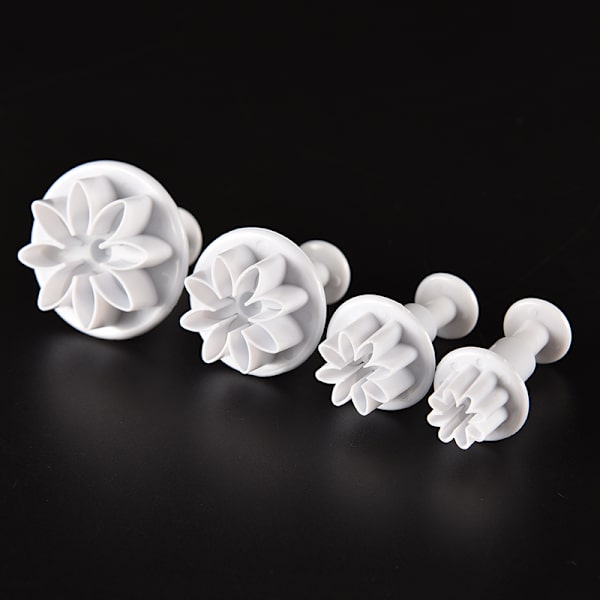 4X Cake Fondant Sugarcraft Dekor Cookie Mould Form Plunger Dais