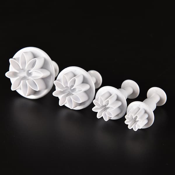 4X Kage Fondant Sugarcraft Decor Cookie Form Form Stempel Dais