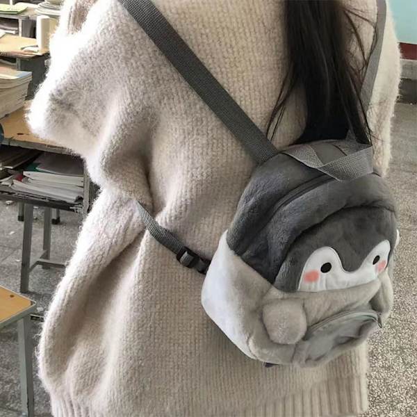 Naiset e Pehmokäsilaukku Sweet Reppu Kawaii Cartoon Penguin Dol