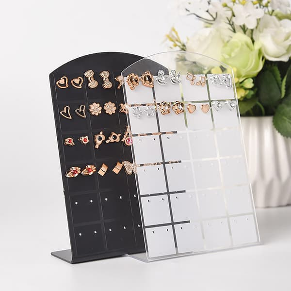 48/72 huller kreative smykker øreringe Studs Display Rack Black 18X8.8cm