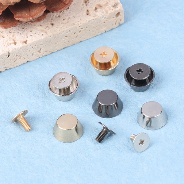 10 set metallväska Nitar för gör-det-själv läderdubbväska Wear Protecti Silver