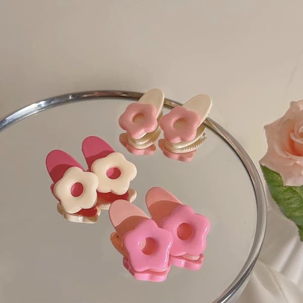 2stk e Flower Hårnåler BB Clips Jenter Dame Hår Clip Side Hår A2