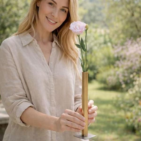 Minimalistisk Geometrisk Vas Järnvas Nordisk Blomhållare Blomma A1