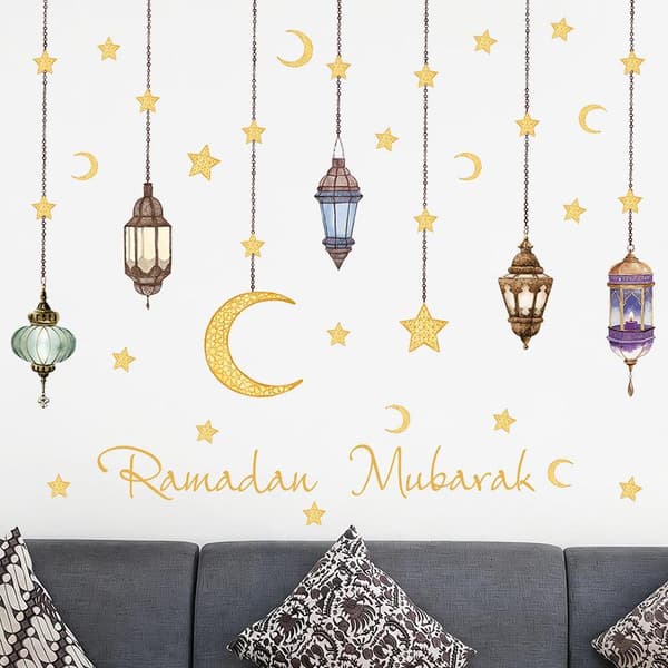 Eid-ikkunatarrat Ramadan-koriste Eid Mubarak -sisustus kotiin A6