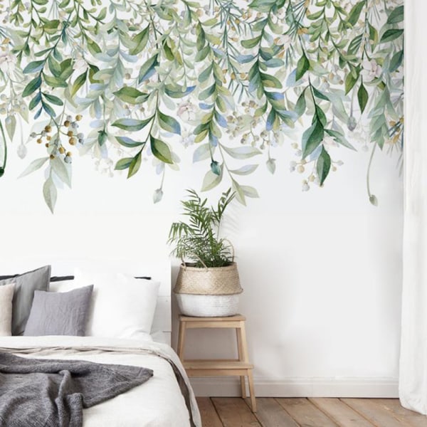 Green Leaves Wall Stickers For Soverom Stue DIY Wall Des