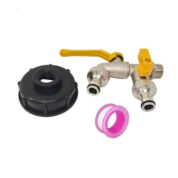 1 set kranadapter 1/2'' 3/4'' IBC vattentankanslutning med