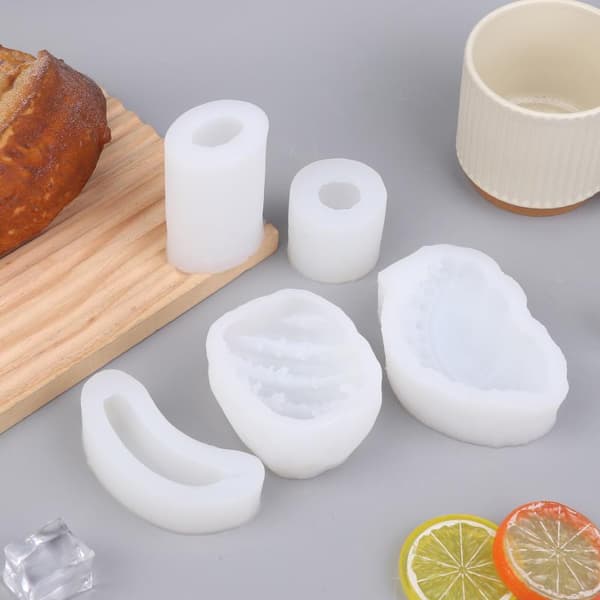 3D Frukt Silikonform Mango Banan Litchi For Stearinlys Aromaterapi 01