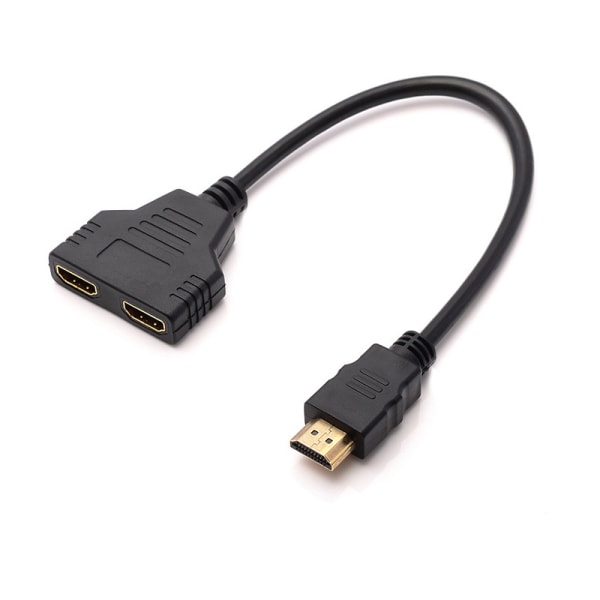 1080P HDMI splitter adapter kabel 2 dobbel port Y splitter 1 i 2