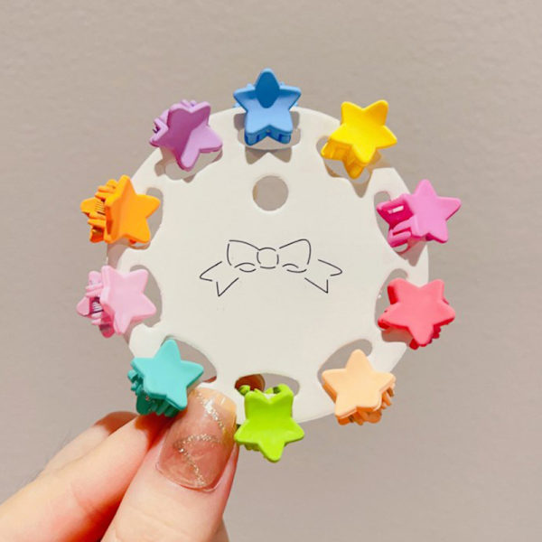 Nya 10st Lyxig Matt Plast Mini Hårklor Clips Crab Baby A5