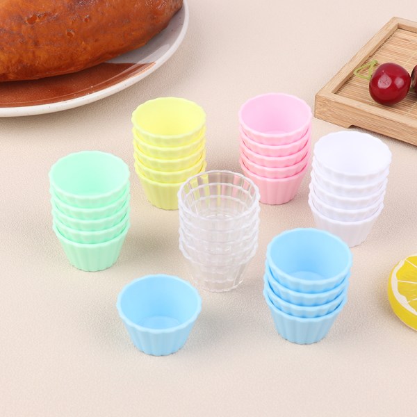 5kpl Dollhouse Mini Egg Torttukupit Simulaatio Cake Cup Lelut Nukke A2