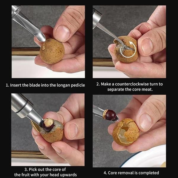 Lychee Corer Lettfjernende fruktkjernefjerner for matlaging Resta