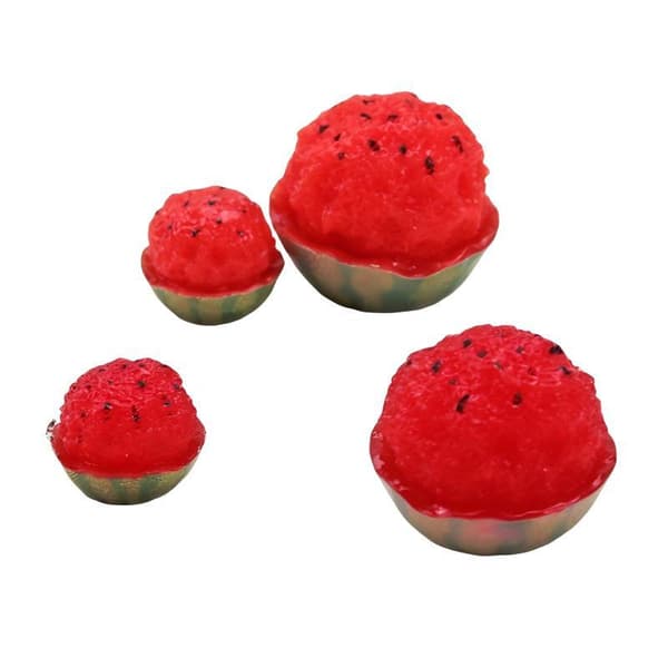 10 st harts simulering mini vattenmelon frukt berlocker för DIY hantverk A2