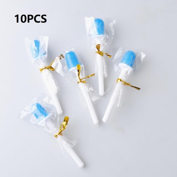 4/8/10 stk nesevoksstaver applikatorer engangs nesehårfjerner Blue 10PCS