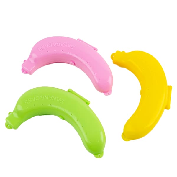 e Banana Case Protector Box Container Trip Outdoor Lunch Frukt Yellow
