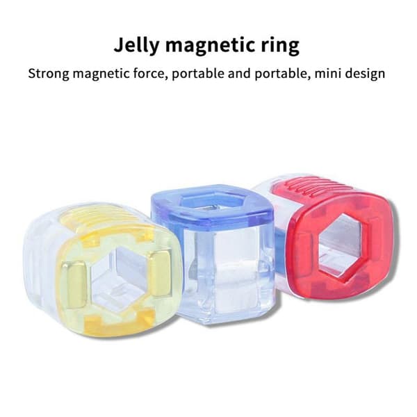 3 STK Bit Kraftig Magnetiserer Universal 1/4\" Sekskantbor Magnetisk Blue