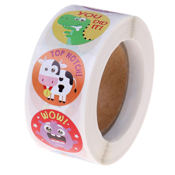 500 STK Kids Reward Stickers Oppmuntrende Sticker Roll for Stud