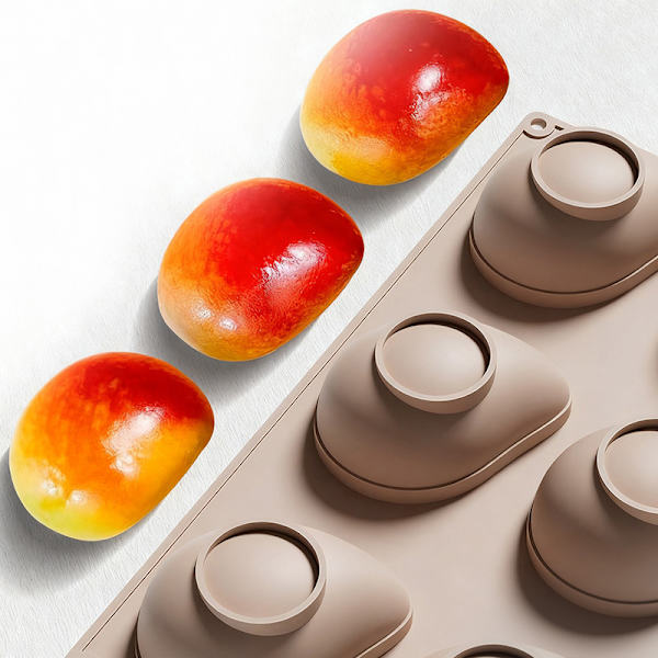 Mango Silikonform 6/12 Hålrum Mousse Tårtbakform White 12