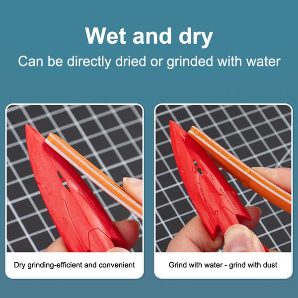 6 stk MS-E400-1500 Halvstive slipepinner Plastmodellpolering 600