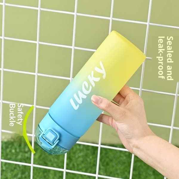 650ML Sportvattenflaska med stor kapacitet, gradientfärg, kopp D