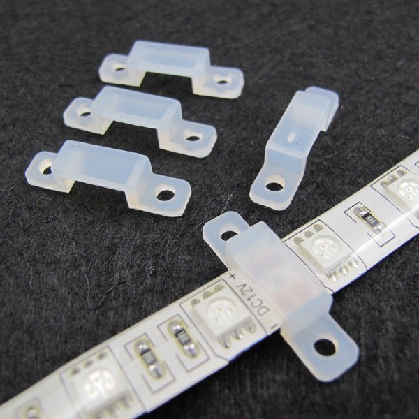 10 kpl Fixer Silicon Clip 10mm Fix 5050 5630 RGB Single Colo