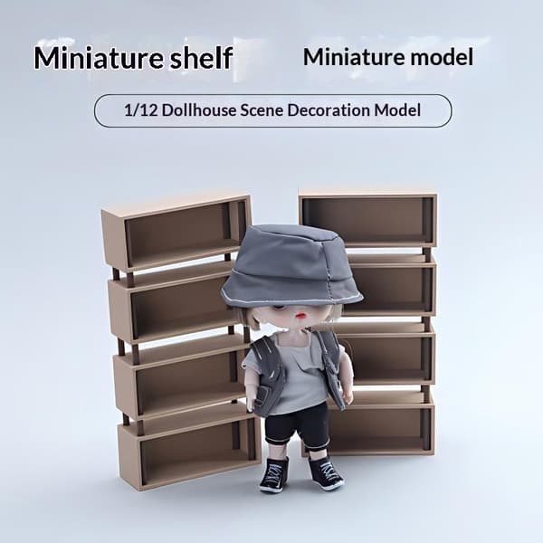 Miniatyr simuleringsbokhyllepynt 1:12 Dukkehusoppbevaring