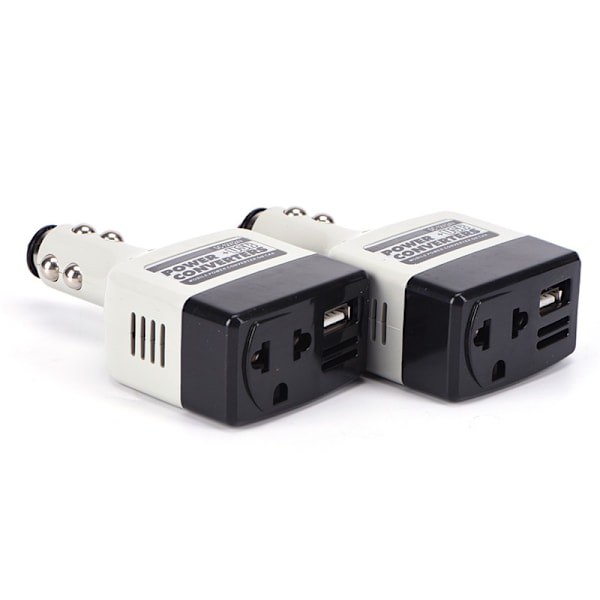 Autoladeradapter DC 12V til AC-omformer 220V mobillader
