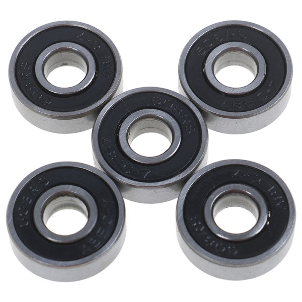 5 Stk Sort ABEC-7 608RS Skateboard Rulleforseglede kuglelejer