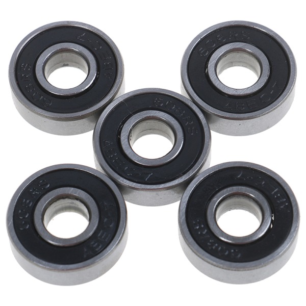 5 stk Sort ABEC-7 608RS Skateboard Rulleforseglede kulelager