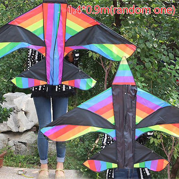 Tecknad barndrake Blå Röd Fighter Rainbow Plane Stor Drake A10