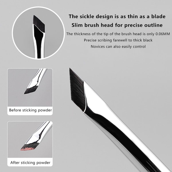 Upgrade Blade Eyeliner Brush Ultra Thin, hienokulmainen litteä kulmakarva A