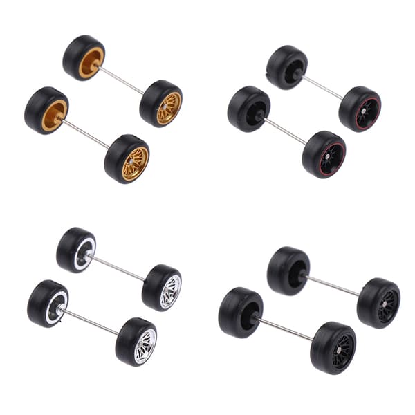 1 Set 1/64 modellbilhjul med gummidäck Modifierade delar Ve B26 10Claws Red