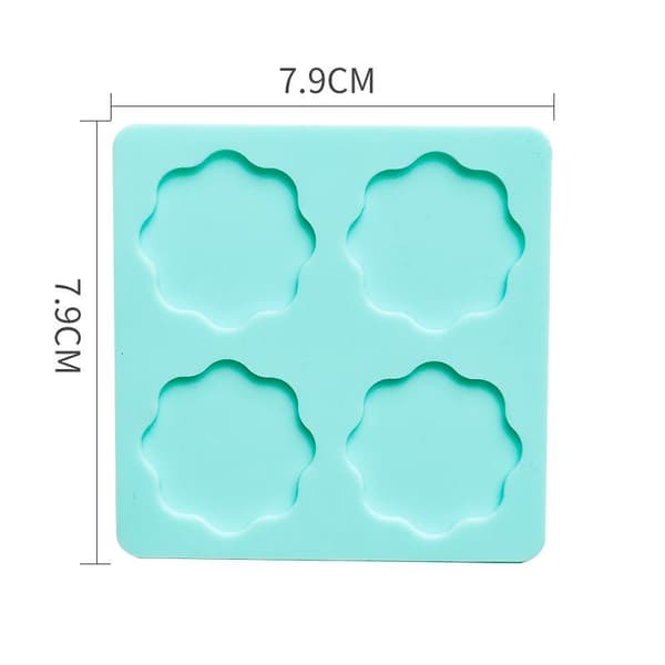 Voksseglstempel Silikoneformpude til 25 mm stempelfiksering af voks Pink 6 Grids