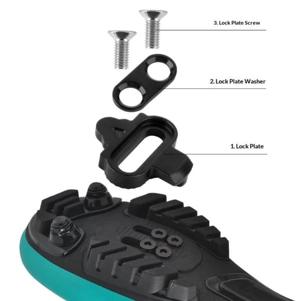 1 set mountainbikeskor klossar SPD-pedal cykelskor clips A2