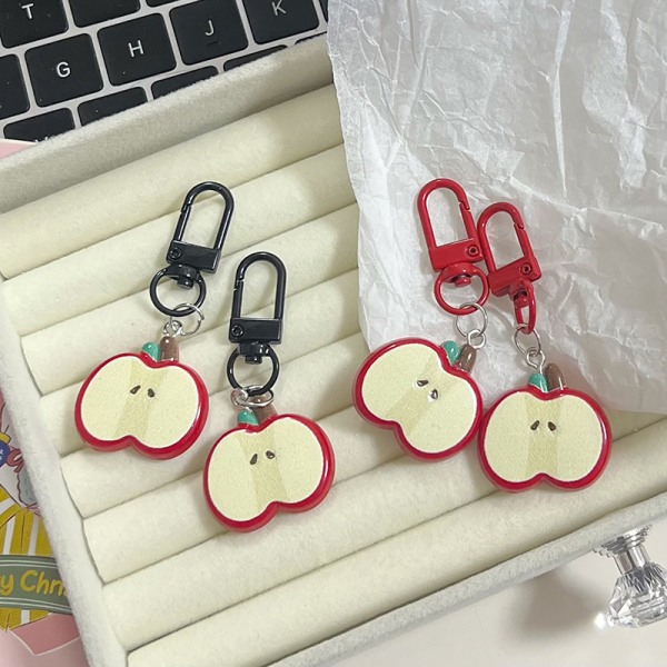 e Fruit Keychain Sarjakuva Avaimenperä Tyttöjen Laukku Riipus auton avain Acce Red