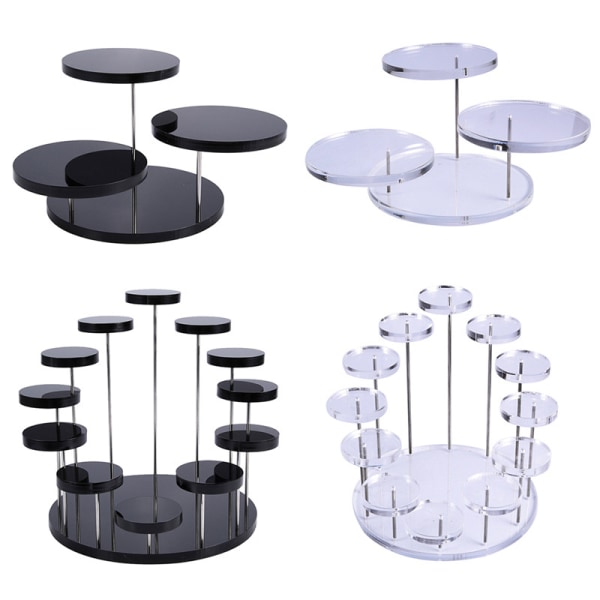 Cupcake Stand Akryl Display Stand For smykker Kake Dessert Ra Black 12