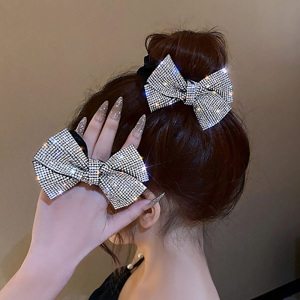 Strassit Hiusrusetit Scrunchies Solmiot Köysi Joustavat kuminauhat A6