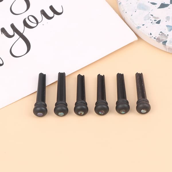 6 st Folkgitarr Ebony String Cone Solid String Vertebra Pins G