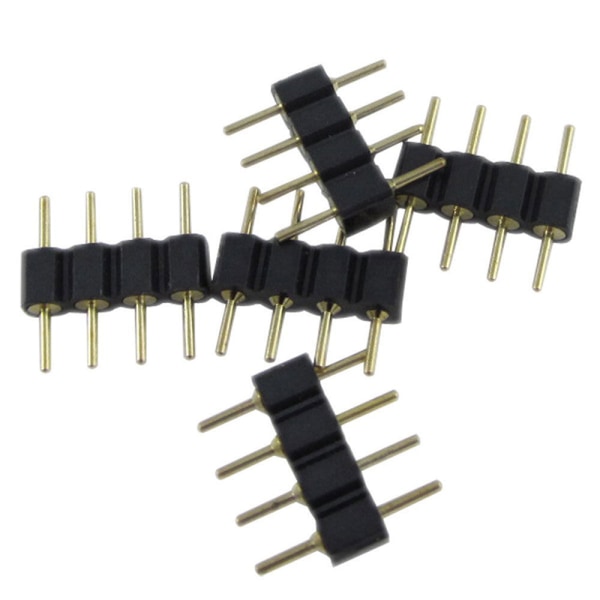 10 stk 4-pin hanstik adapterstik til RGB 3528 5050 SMD L