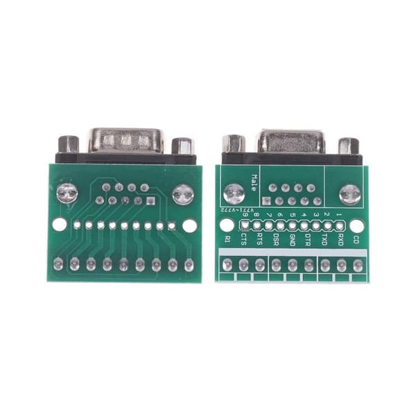 5 kpl DB9 uros-naaras-sovitinmoduuli RS232 RS485 sarja Termi B