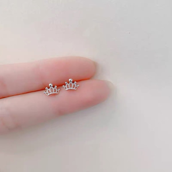 1 Par Minimalist Silver s Ear Studs Tulip Cherry Small Love Hea A20