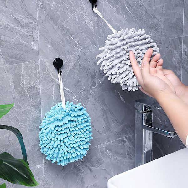 Chenille Handduk Mjuk Absorberande Mikrofiber Kök Badrum Gray