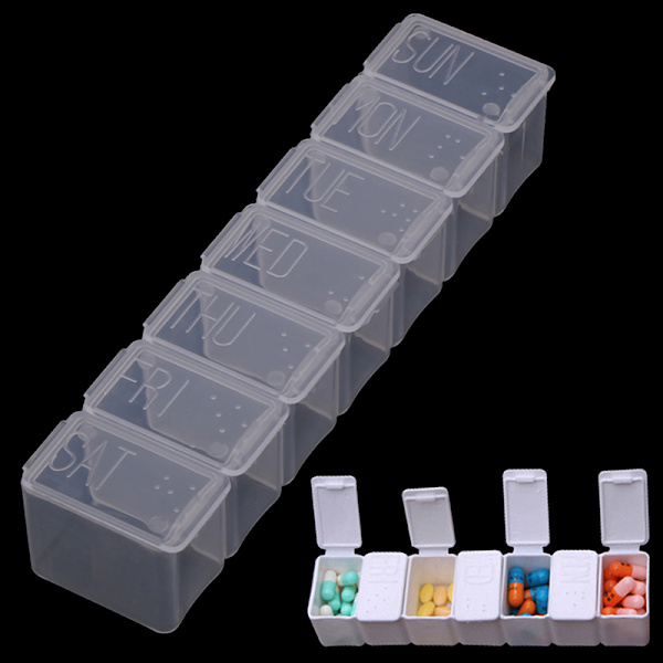 7 päivän tabletin pillerirasiapidike, viikoittainen lääkkeiden organizer